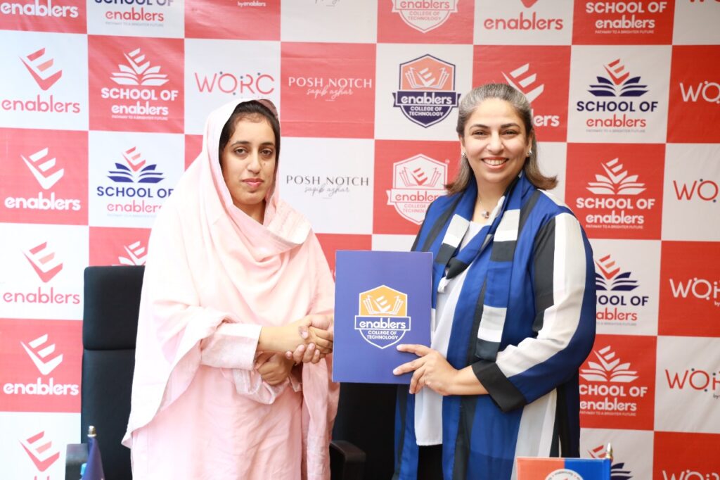 ECOT and a local franchise partner from Multan sign an MoU at Enablers Headquarters, Lahore