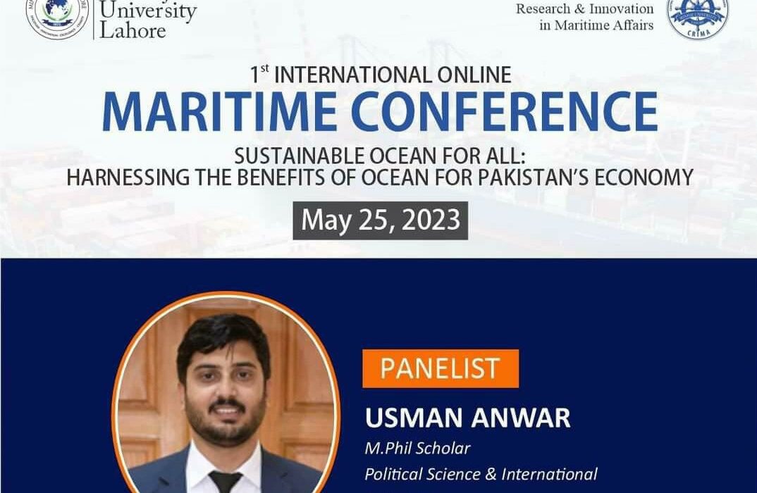 LLU’s MPhil scholar Usman Anwar presents paper on underutilization of Gawadar Port