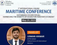 LLU’s MPhil scholar Usman Anwar presents paper on underutilization of Gawadar Port